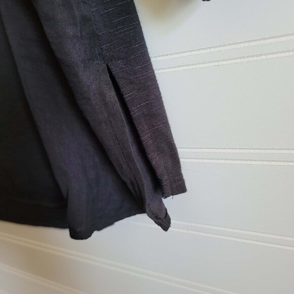 Dolan Shirt Womens Medium Relaxed V Neck Tunic Hi Low Button Anthropologie - Picture 4 of 12